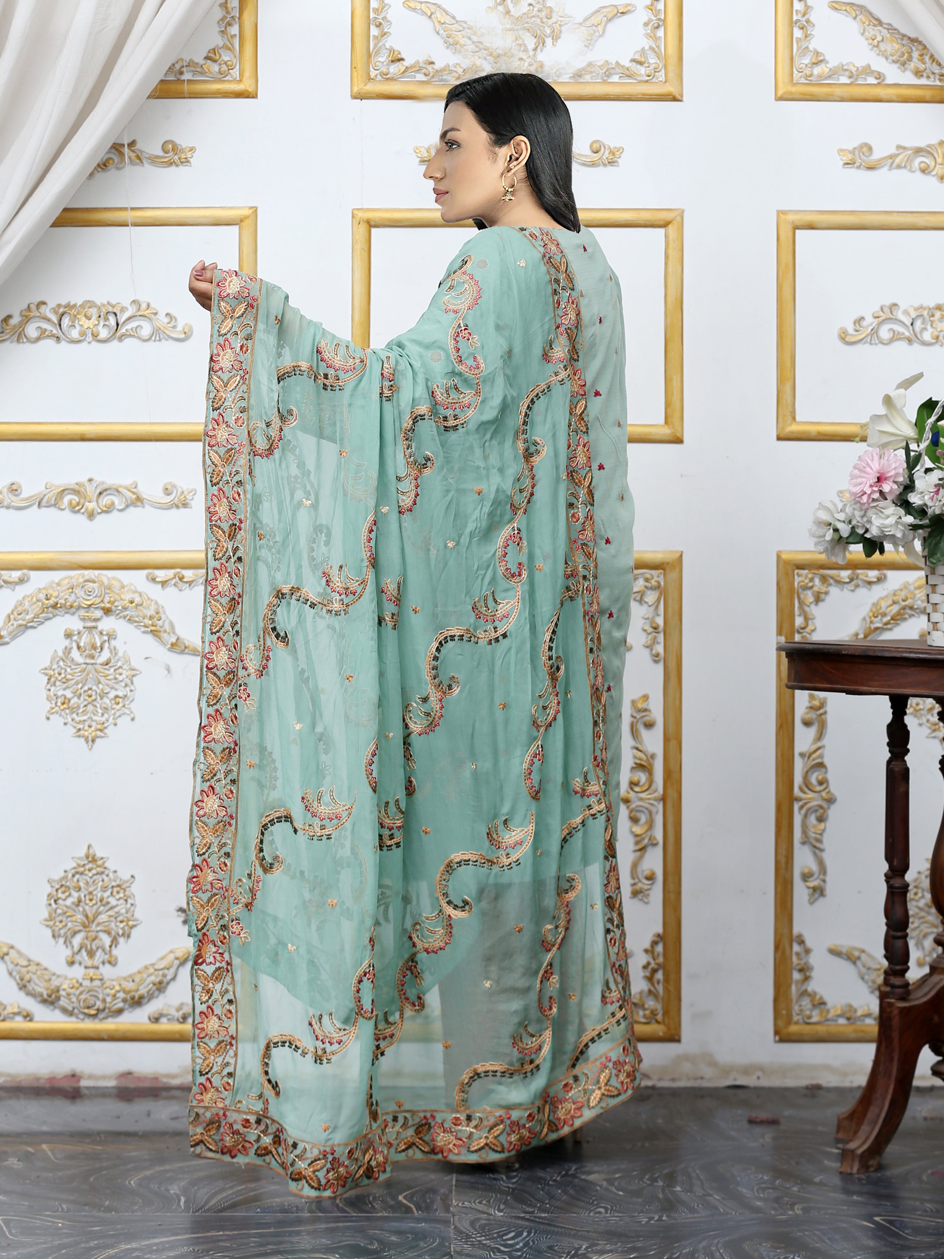 POSHAK 832-G (Unstitched Doria Viscose Collection)